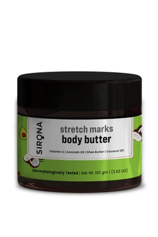 SIRONA Natural Stretch Marks Body Butter Cream for Men & Women