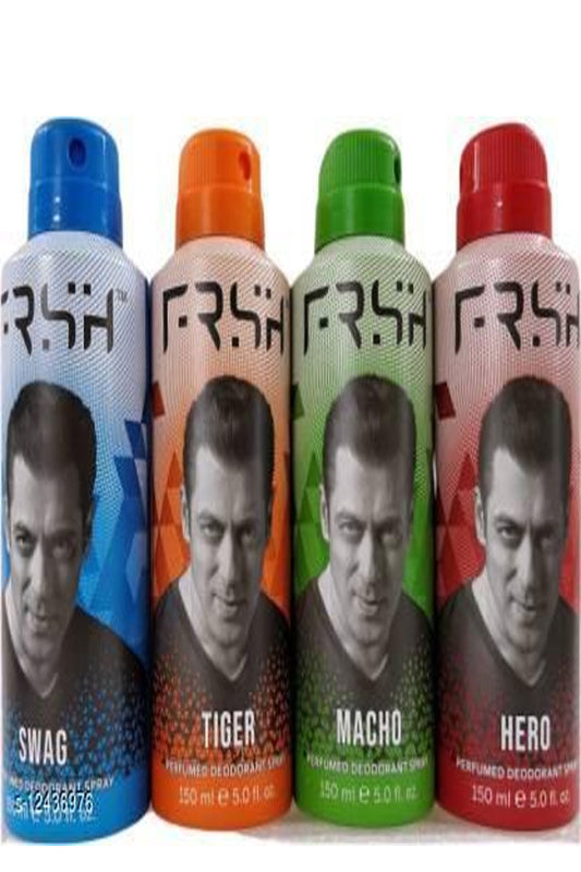 Frsh By Salman Khan Deo Hero Macho Tiger & Swag Pack of 4 Unisex