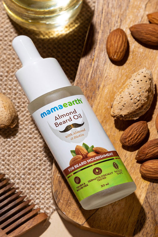 Almond Beard Oil with Almond & Biotin For Beard Nourishment