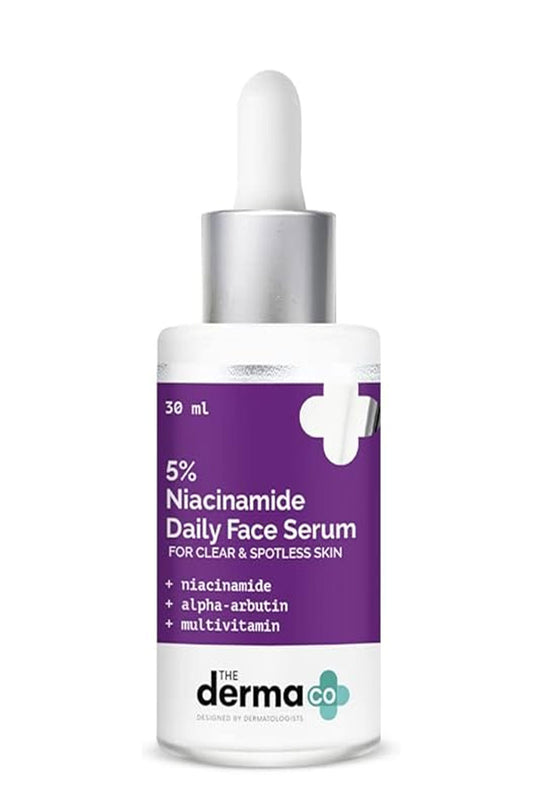 The Derma Co 5% Niacinamide Daily Face Serum with Alpha Arbutin & Multivitamin